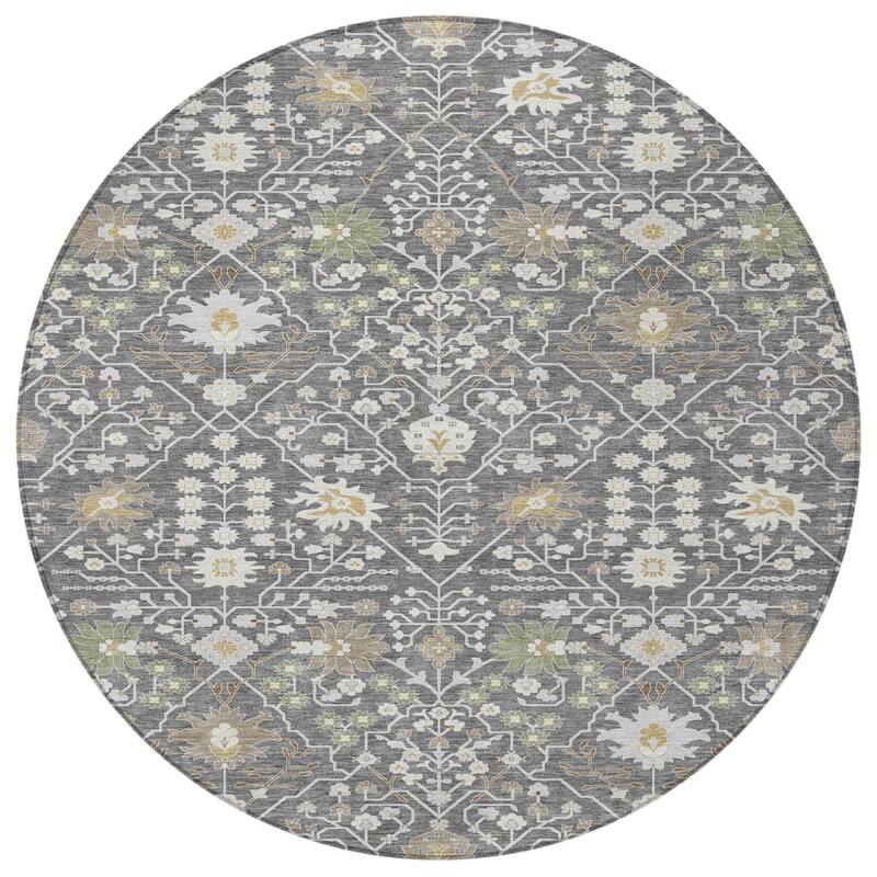 HomeRoots Oriental Traditional Rectangle Outdoor Rug