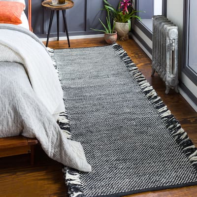 Surya Liam Outdoor Safe Modern Solid Fringe Area Rug