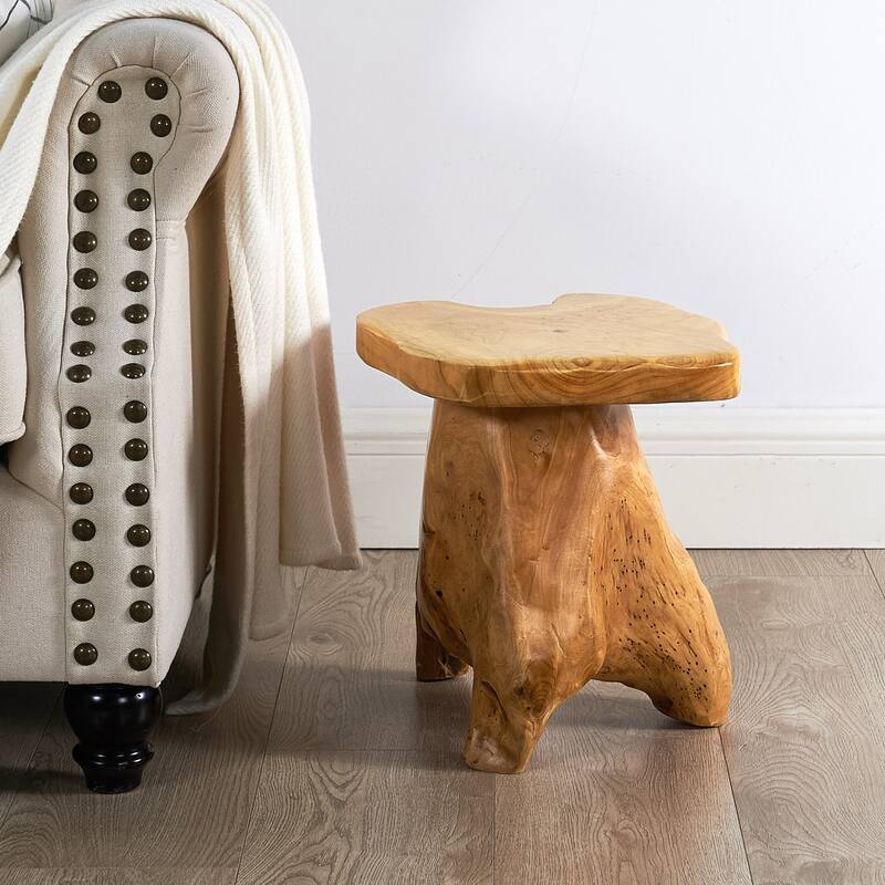Greenage Cedar Roots Naturally Shaped Mushroom Side Table Stand