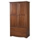 preview thumbnail 26 of 29, Palace Imports 100% Solid Wood Smart Wardrobe Armoire with 2 Drawers, Metal or Wooden Knobs