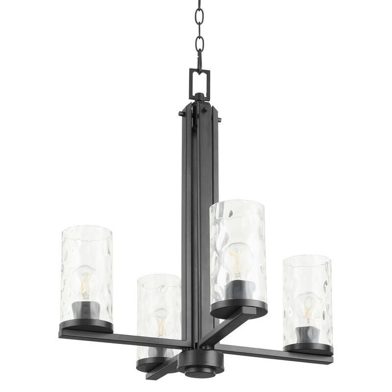 Quorum International 6111-4 Steinway 4 Light 22" Wide Chandelier - Matte Black