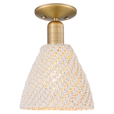 Innovations Lighting Downtown Urban - Natural Ballston Dome - 1 Light 8" Semi-Flush Mount Light