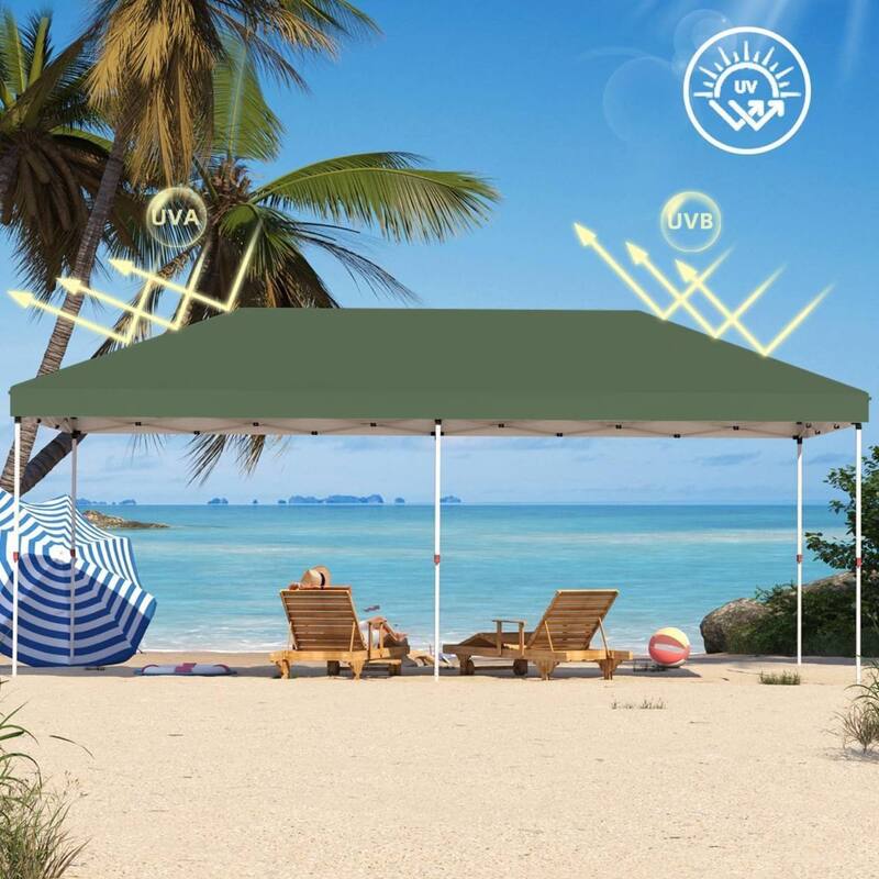 Portable Outdoor 10x20 Pop Up Canopy Tent for Picnics, Camping
