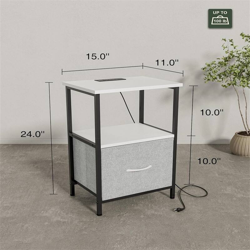 Nightstand with Charging Station