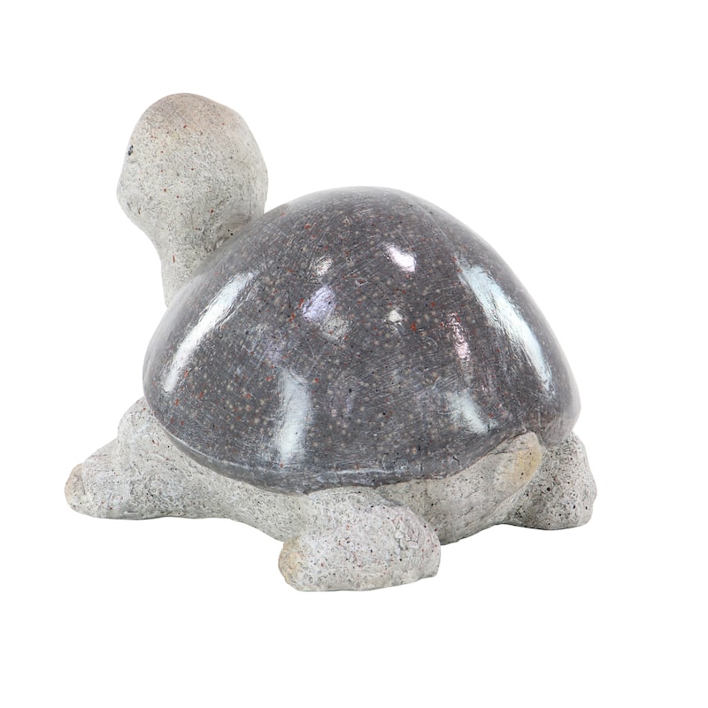 White Polystone Indoor Outdoor Turtle Decorative Garden Sculpture