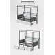 preview thumbnail 12 of 10, Modern Twin Canopy Bed Frame with 3 Under-Bed Storage Drawers/Trundle,with LED and a Charging Station,Guardrail-Style Enclosures