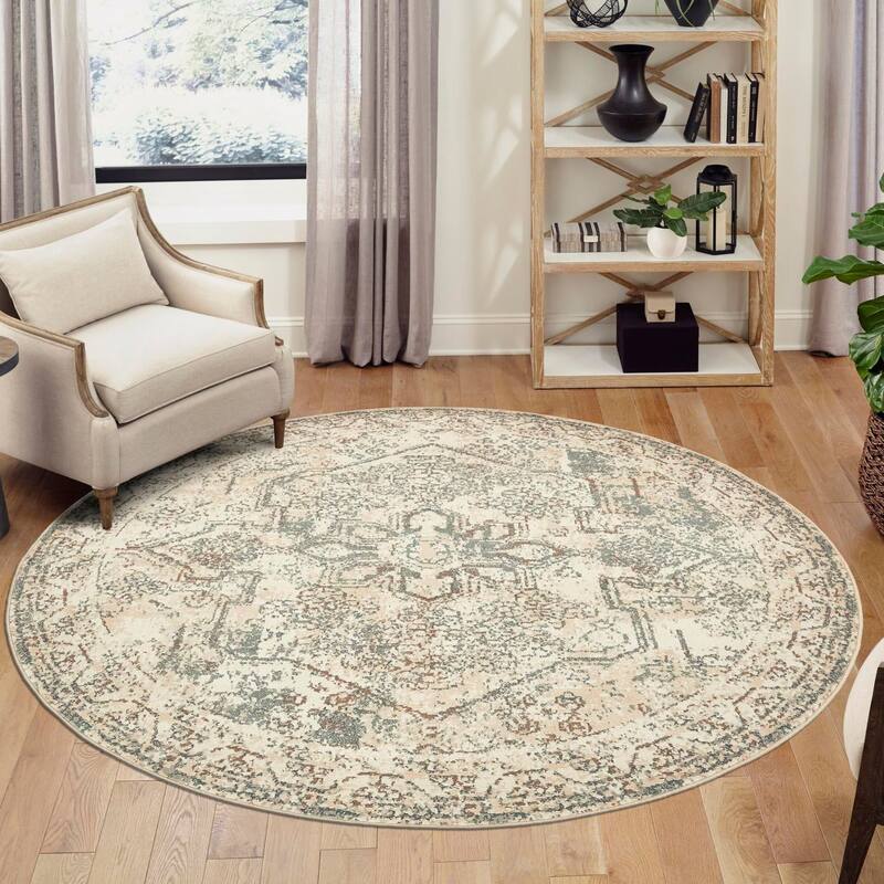 Contemporary Daisy Collection Area Rug