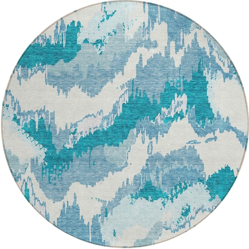 HomeRoots Abstract Transitional Rectangle Outdoor Rug