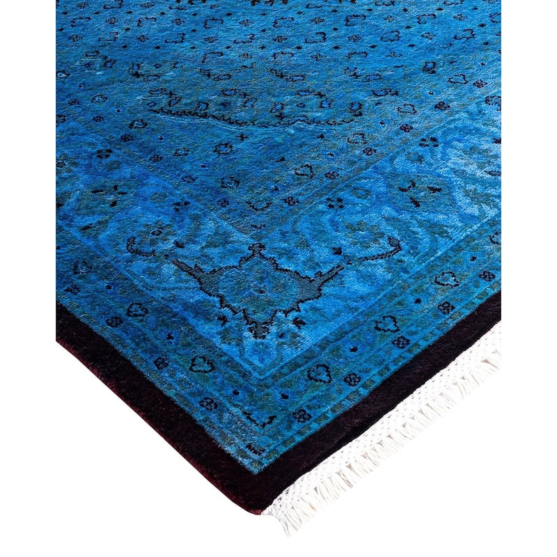 Contemporary Overdyed Wool Hand Knotted Area Rug - 6' 2" x 8' 10"