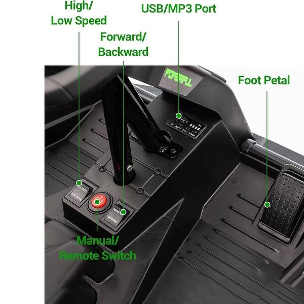 dimension image slide 0 of 3, 24V Kids Electric Car with Parent Control for Ages 3+