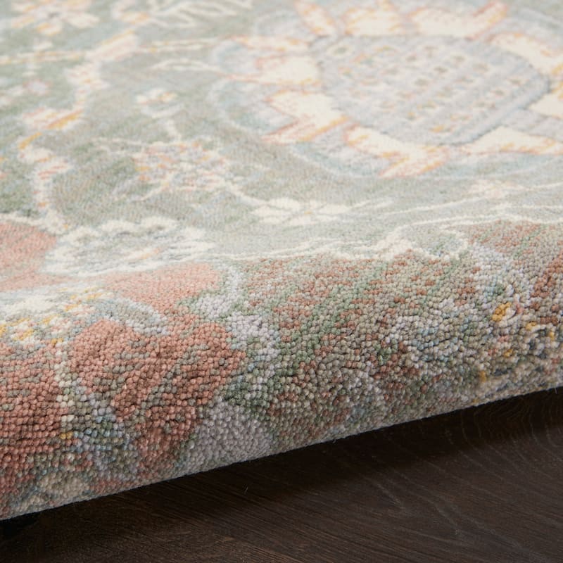 Nourison Parisa Traditional Moroccan Lantern Floral Medallion Area Rug
