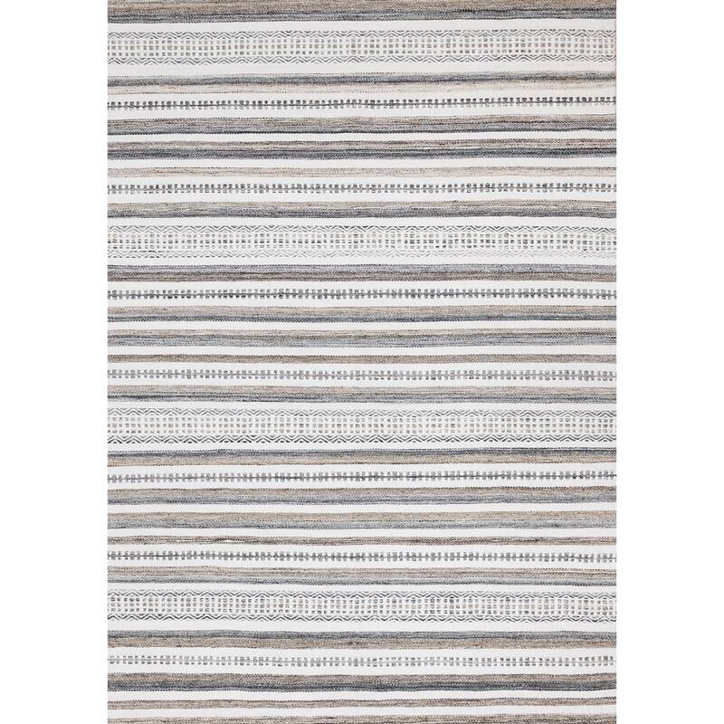 Ariana Collection - Intricate Southwest White Grey Area Rug