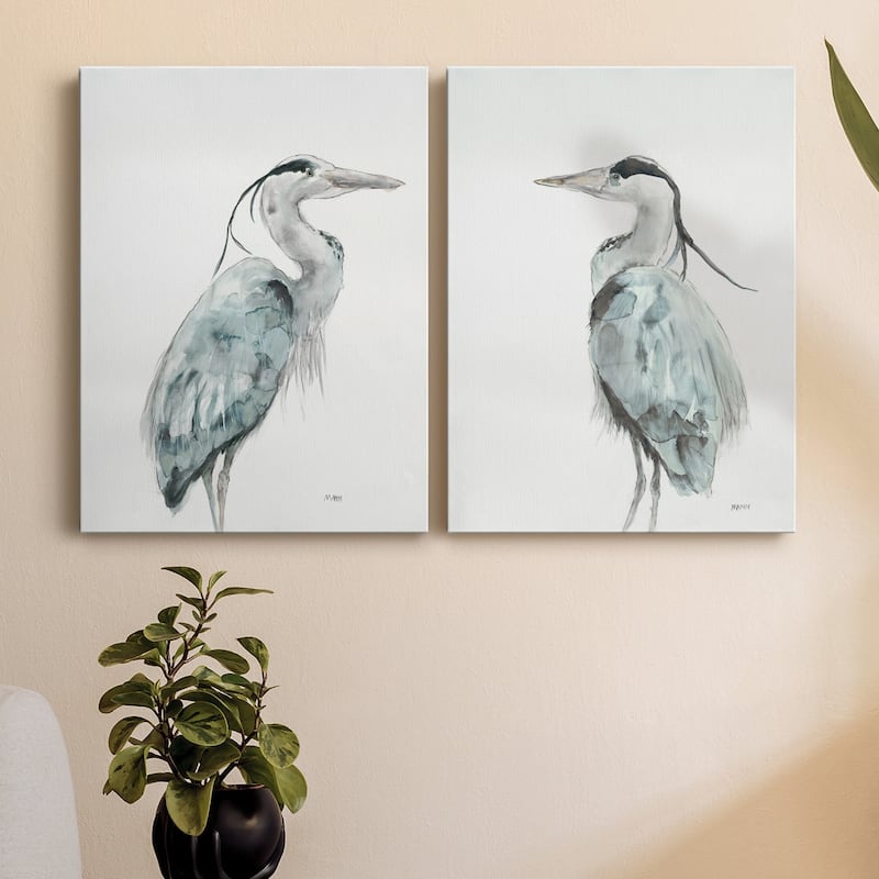 BLUE HERON I- Premium Gallery Wrapped Canvas