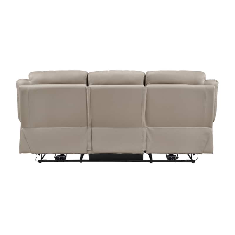 Garrey Leather 3-Piece Power Double Reclining Living Room Sofa Set