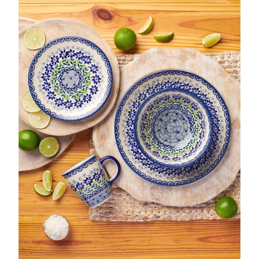 Blue Rose Polish Pottery Manufaktura Dinnerware (4PC)