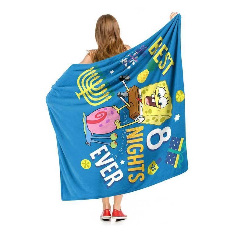 Nickelodeon SpongeBob Best Eight Nights Silk Touch Throw Blanket