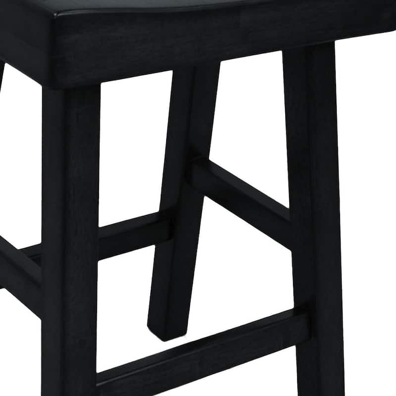 HomeRoots 25" Solid Wood Backless Counter Height Bar Chair