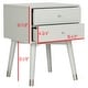 preview thumbnail 3 of 4, SAFAVIEH Lyla Mid Century Retro Grey / Silver / Grey Silver Cap Nightstand