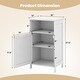 preview thumbnail 13 of 16, Bathroom Freestanding Adjustable Shelf Floor Storage Cabinet - 16" x 12" x 27.5" (L x W x H)