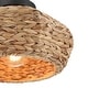 preview thumbnail 6 of 4, Hunter Cambria 14" Boho Seagrass Flush Mount Ceiling Light - Kitchen, Bedroom, Entryway - Transitional, Coastal