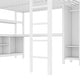 preview thumbnail 22 of 50, All-in-One Metal Loft Bed with L-Shaped Desk & Wardrobe, Bedrooms Bed Frame with Storage Cubes, Shelves, Full-Length Guardrails