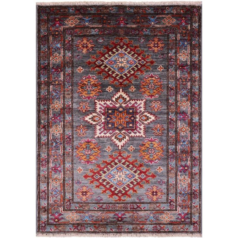 Golden Nile Super Kazak Hand Knotted Wool Rug - 2' 10" X 4' 0"