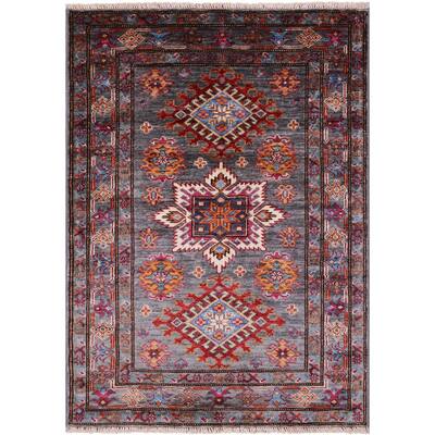 Golden Nile Super Kazak Hand Knotted Wool Rug - 2' 10" X 4' 0"