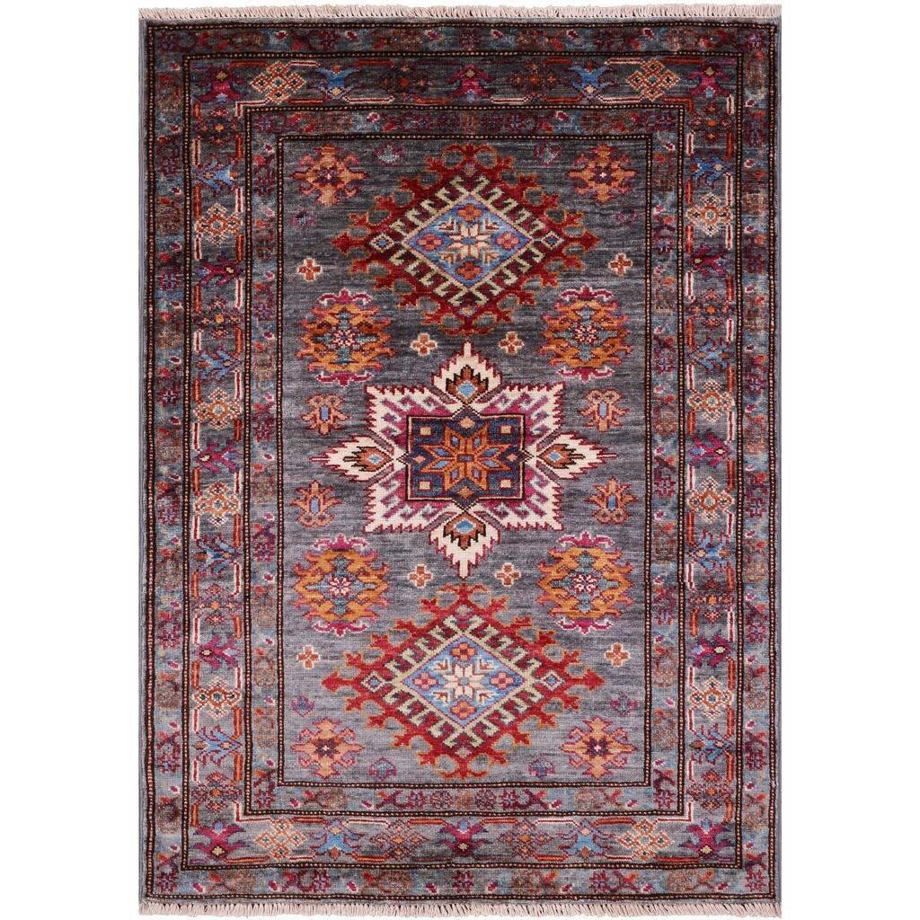 Golden Nile Super Kazak Hand Knotted Wool Rug - 2' 10" X 4' 0"
