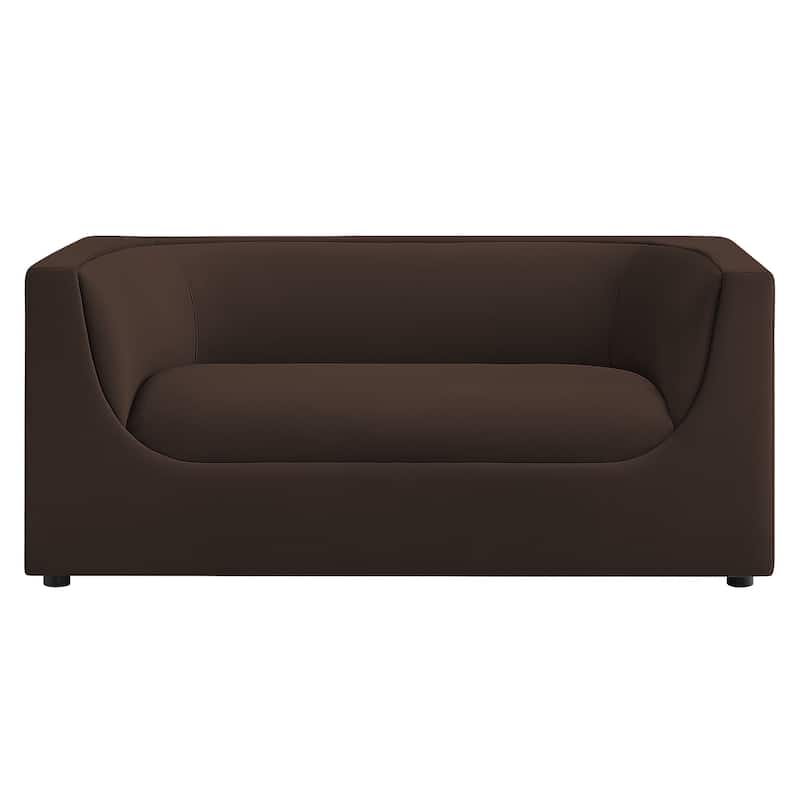 Hilda 67" Curved Back Performance Velvet Loveseat