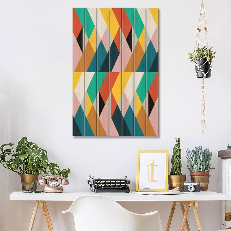 Fragments VIII Print On Wood by Susana Paz - Multi-Color