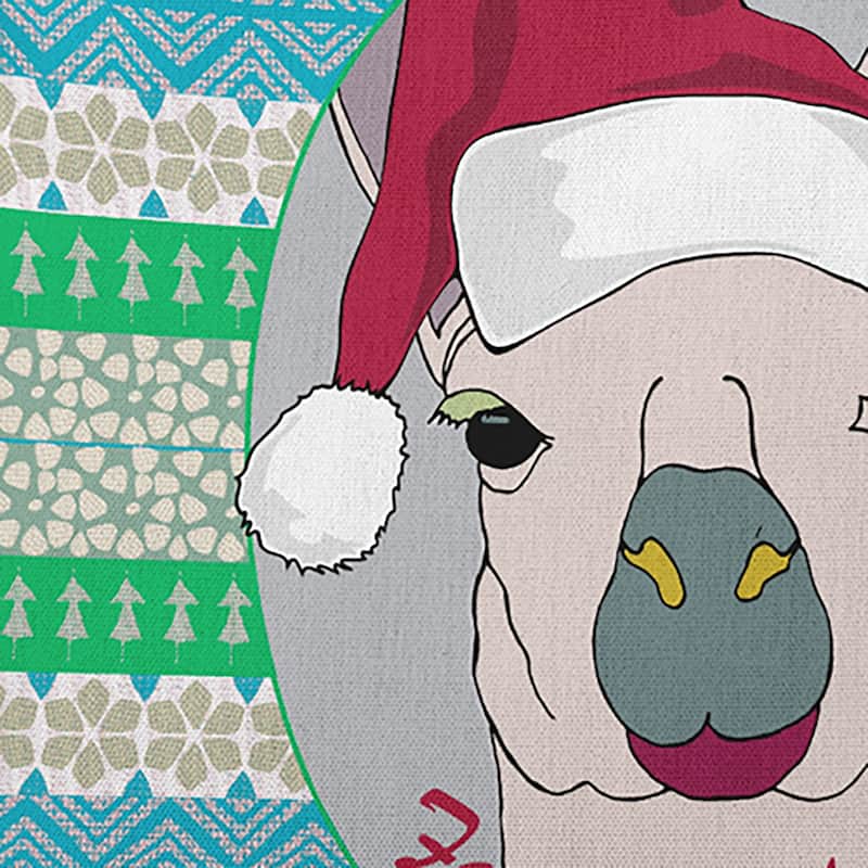 Fa La Llama Christmas Accent Pillow