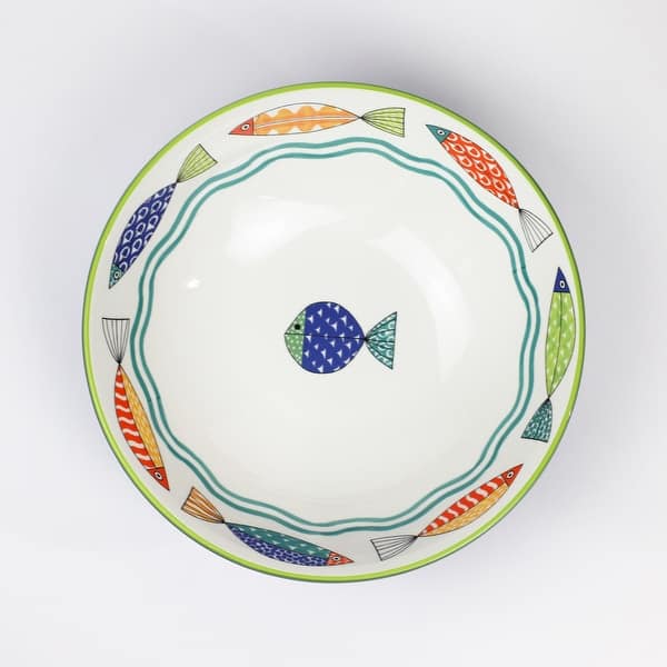 slide 2 of 6, Euro Ceramica FreshCatch 2 Piece Chip and Dip Set Multi