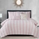 preview thumbnail 9 of 99, Juicy Reversible Cabana Stripe Bedding Set White/Dogwood Pink - King