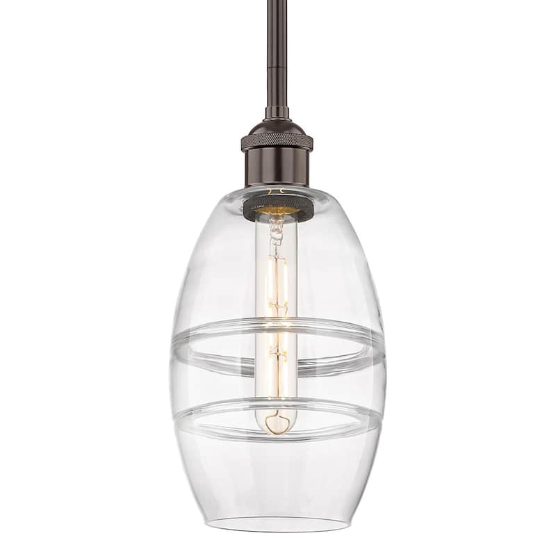 Innovations Lighting 616-1S 8 6 Vaz Pendant Vaz 6" Wide Mini Pendant - Oil Rubbed Bronze / Clear