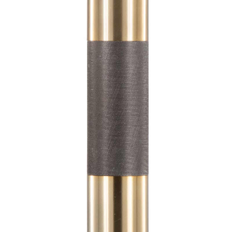 Trophy 62" Glam Floor Lamp In Gold Metal And White Linen Shade