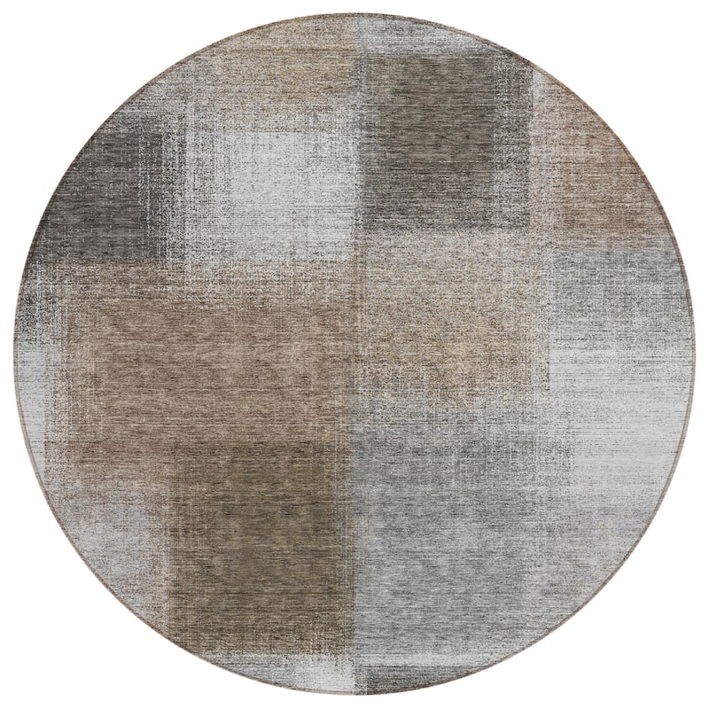 HomeRoots Abstract Transitional Rectangle Outdoor Rug