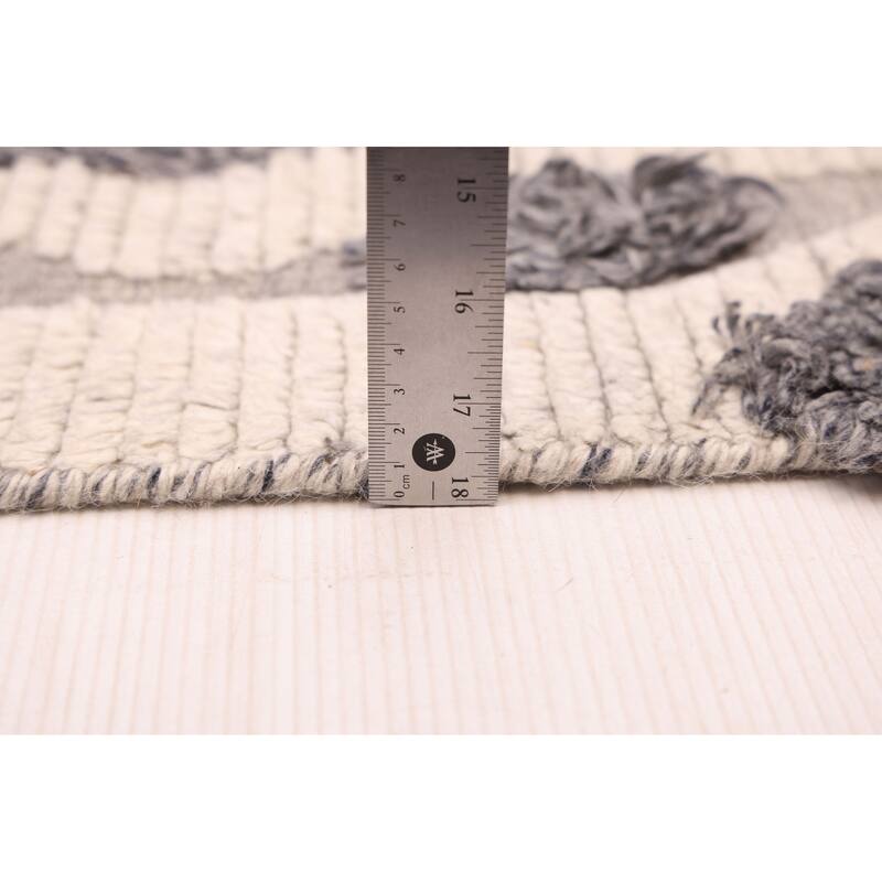 ECARPETGALLERY Hand-knotted Tangier Cream Wool Rug - 5'0 x 7'10