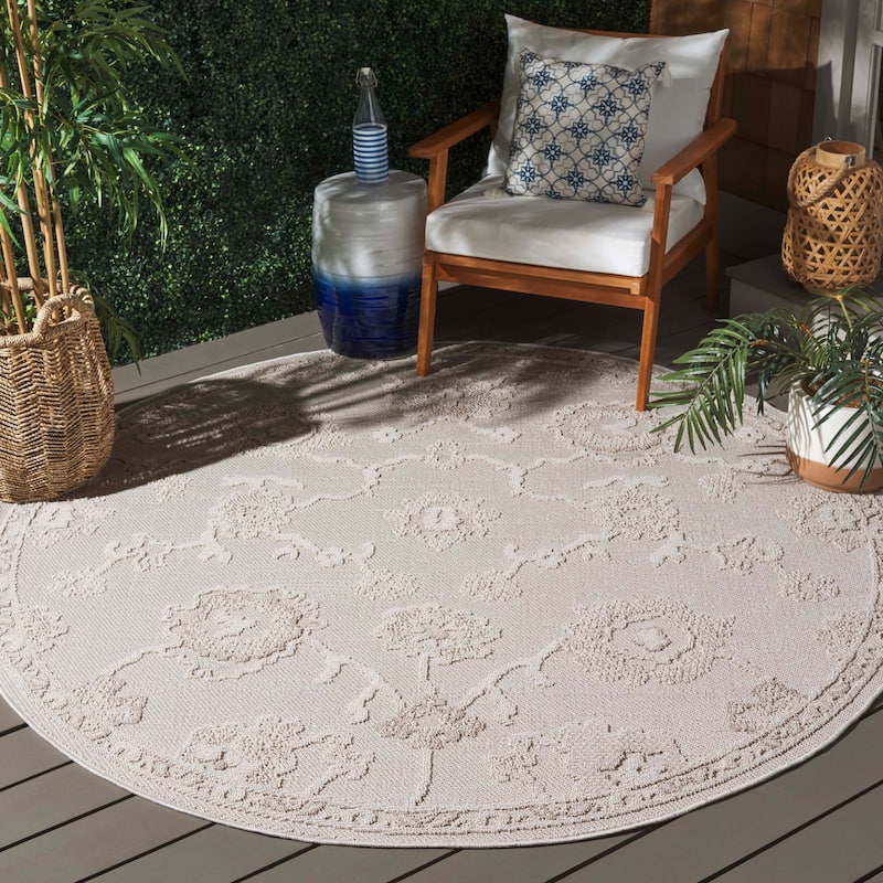 SAFAVIEH Paros Ivie Rug - 6'7" Round - Ivory