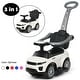 preview thumbnail 3 of 3, Honey Joy 3 in 1 Ride on Push Car Toddler Stroller Sliding Car with Music-White - 35" x 17" x 33" (L x W x H)