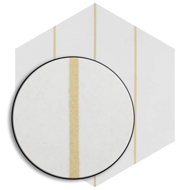 Merola Tile Porto Savona Hex Dandelion 8-5/8" x 9-7/8" Porcelain Floor and Wall Tile