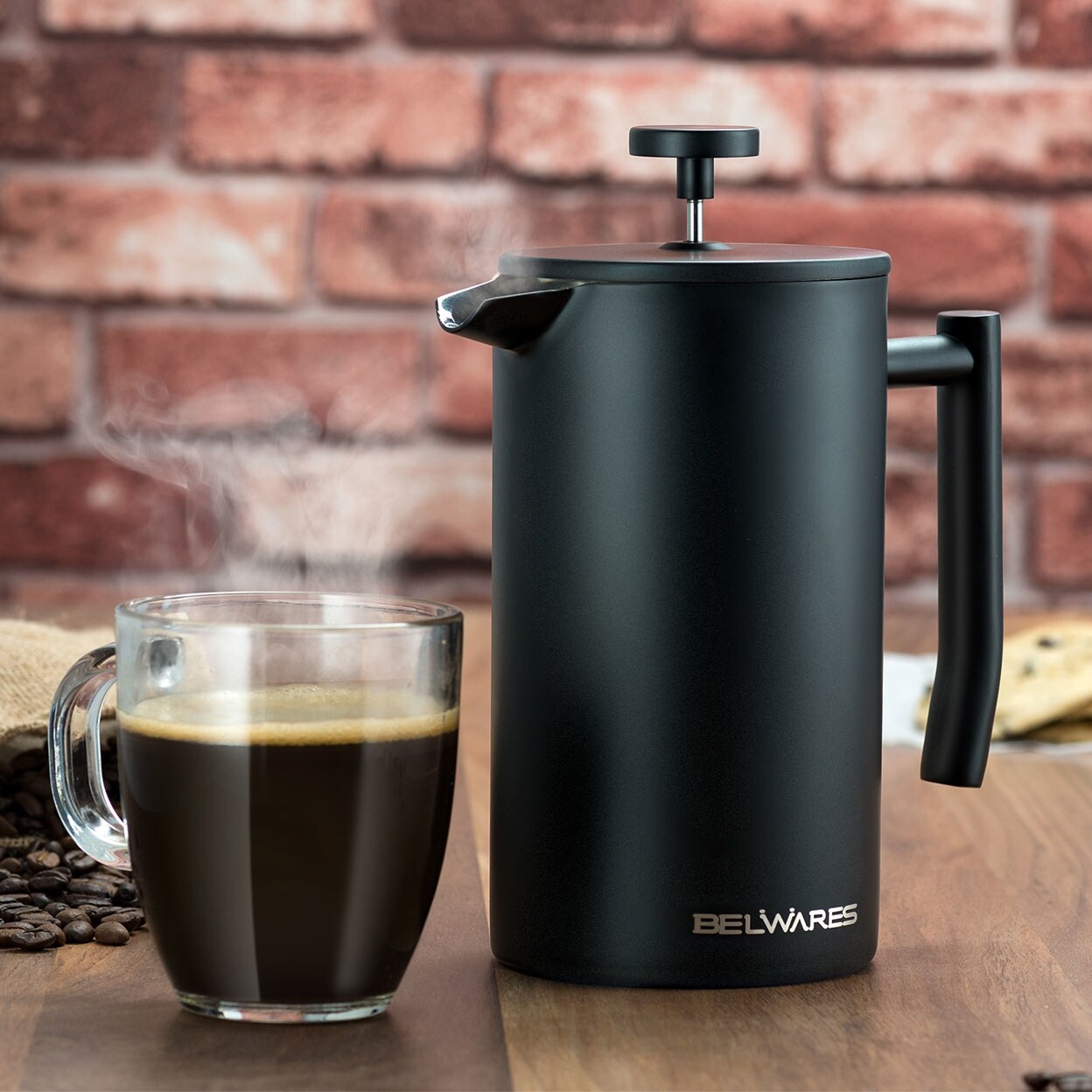Shop Stainless Steel Large French Press Coffee Maker With Extra
