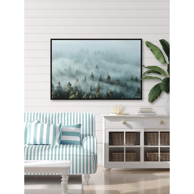 Misty Morning Glaze Floater Framed Print on Canvas