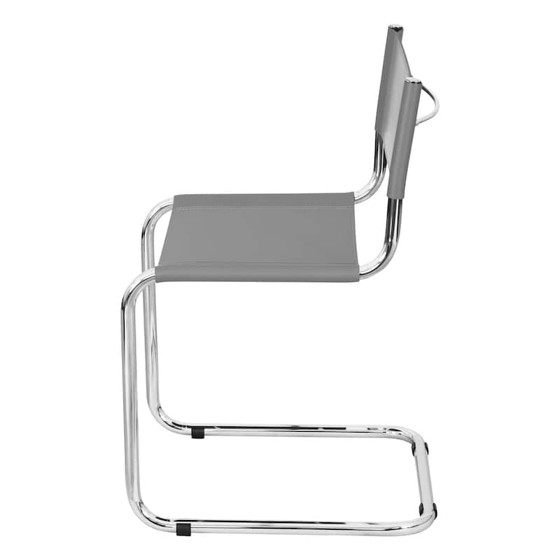 Breuer Chair Company Mart Stam Cantilever Side Chair w/ Chrome Frame (Various Bonded Leather Colors)