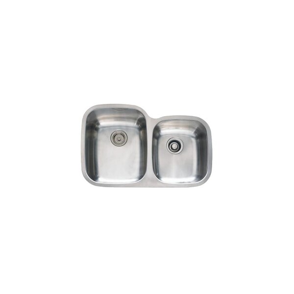 Mirabelle MIRUC3221L 31-1/2" Double Basin Stainless Steel Kitchen Sink with 60/40 Split - Undermount Installation