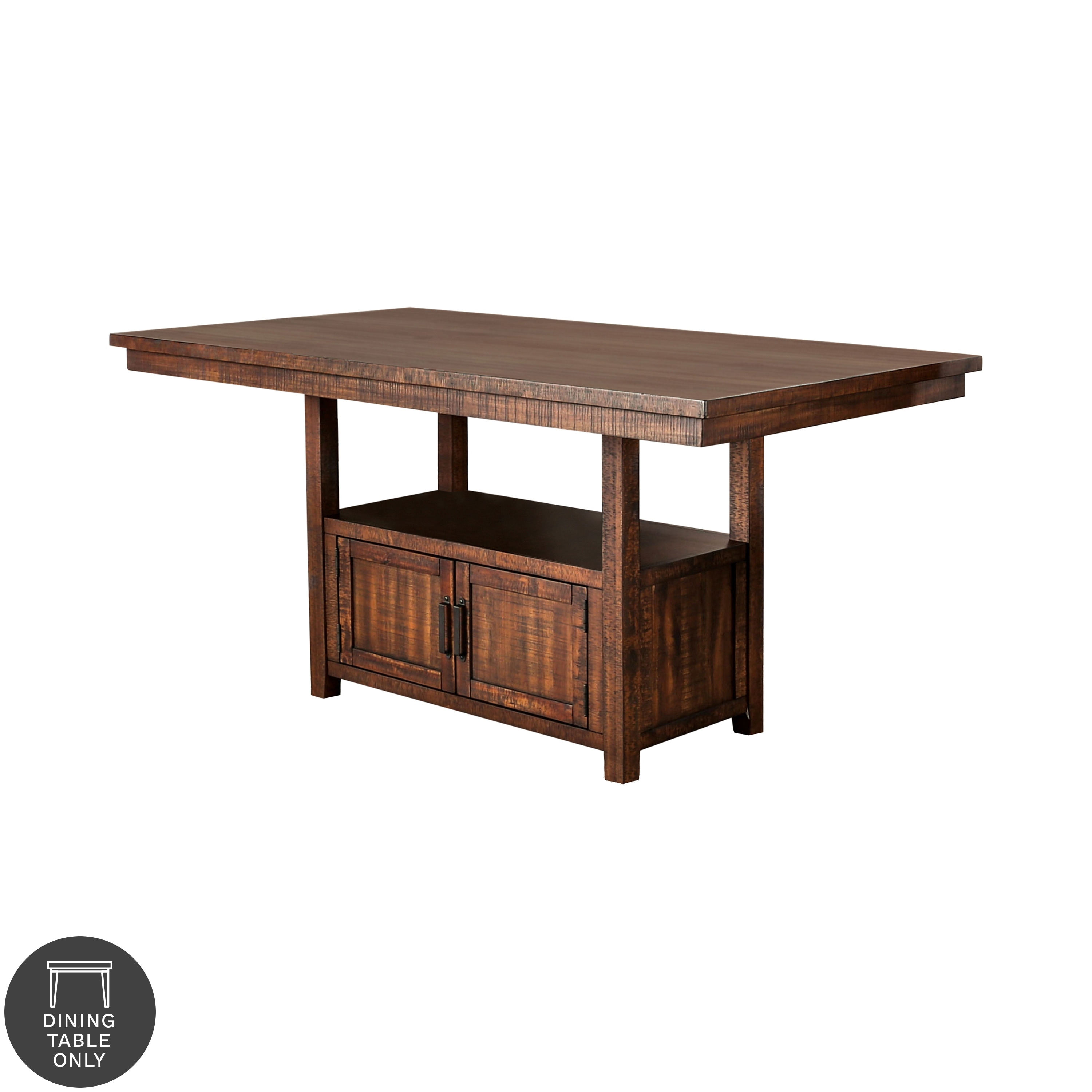 Furniture of America Rainier Rustic 75 inch Walnut Counter Height