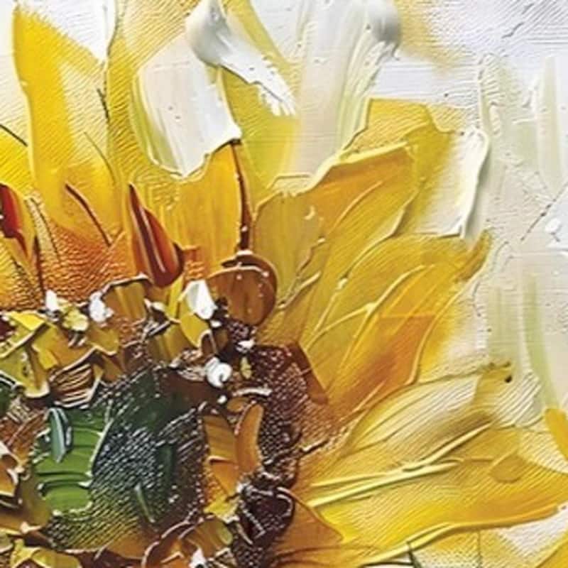 HomeRoots 36" Brown Green And Yellow Solid Wood Sunflowers Porch Sign
