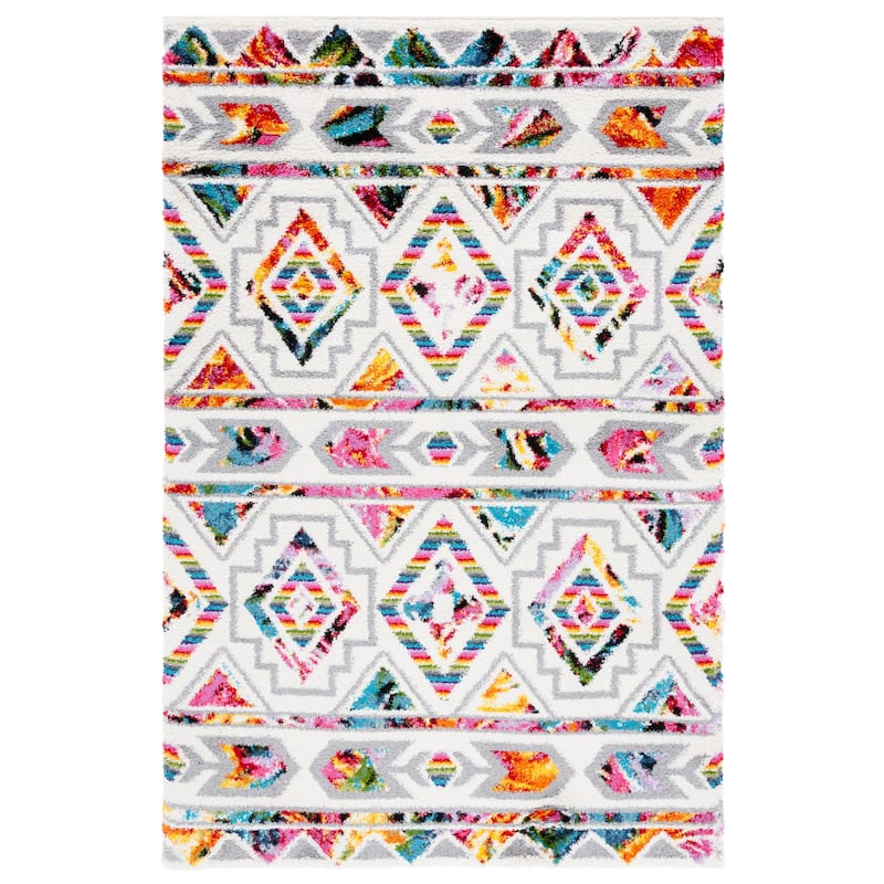 SAFAVIEH Fiesta Shag Noriko Moroccan Boho Rug