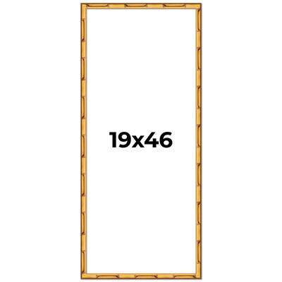 19x46 Frame Gold Bamboo Picture Frame Modern Photo Frame Includes UV Acrylic Shatter Guard Front Acid Free Foam Backing Board