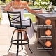preview thumbnail 12 of 27, Outdoor Patio Bar Stools Aluminum Swivel Bar Chair with Sunbrella Cushion