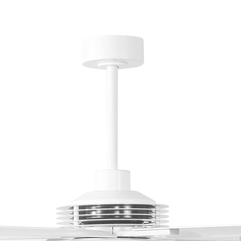 Ceiling Fan Modern 100" Industrial 7-Blade White Metal